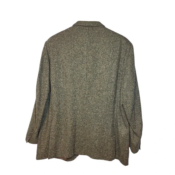 Bespoke Luca diMarco Tweed Olive Green Cashmere Blazer Cloth Ermengildo Zenga 46 - Picture 2 of 14